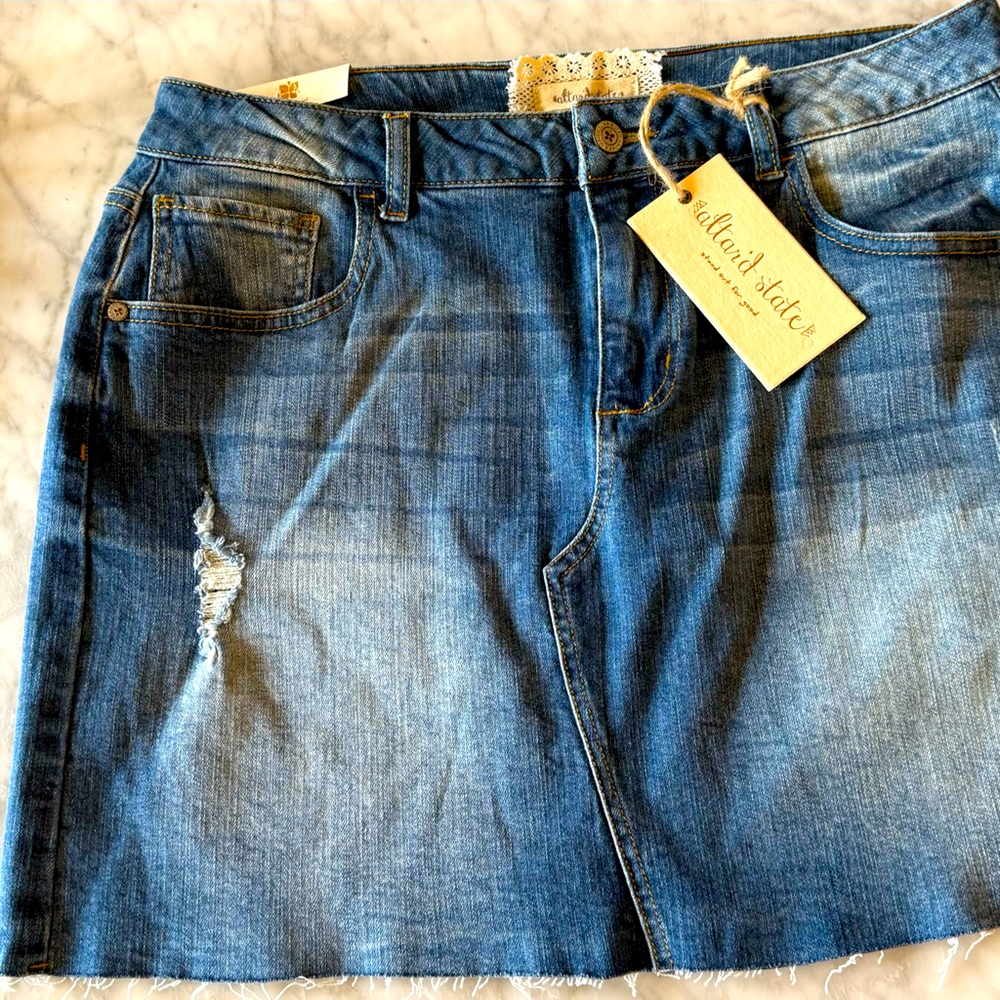 NWT Altar’d State Blue Denim Skirt